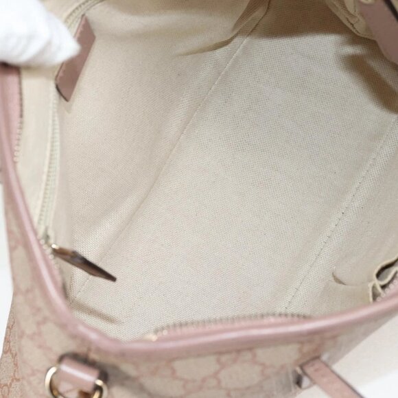 GUCCI GG Supreme Hand Bag PVC 2way Pink Gold 353440 Auth ki5957 - Picture 11 of 16